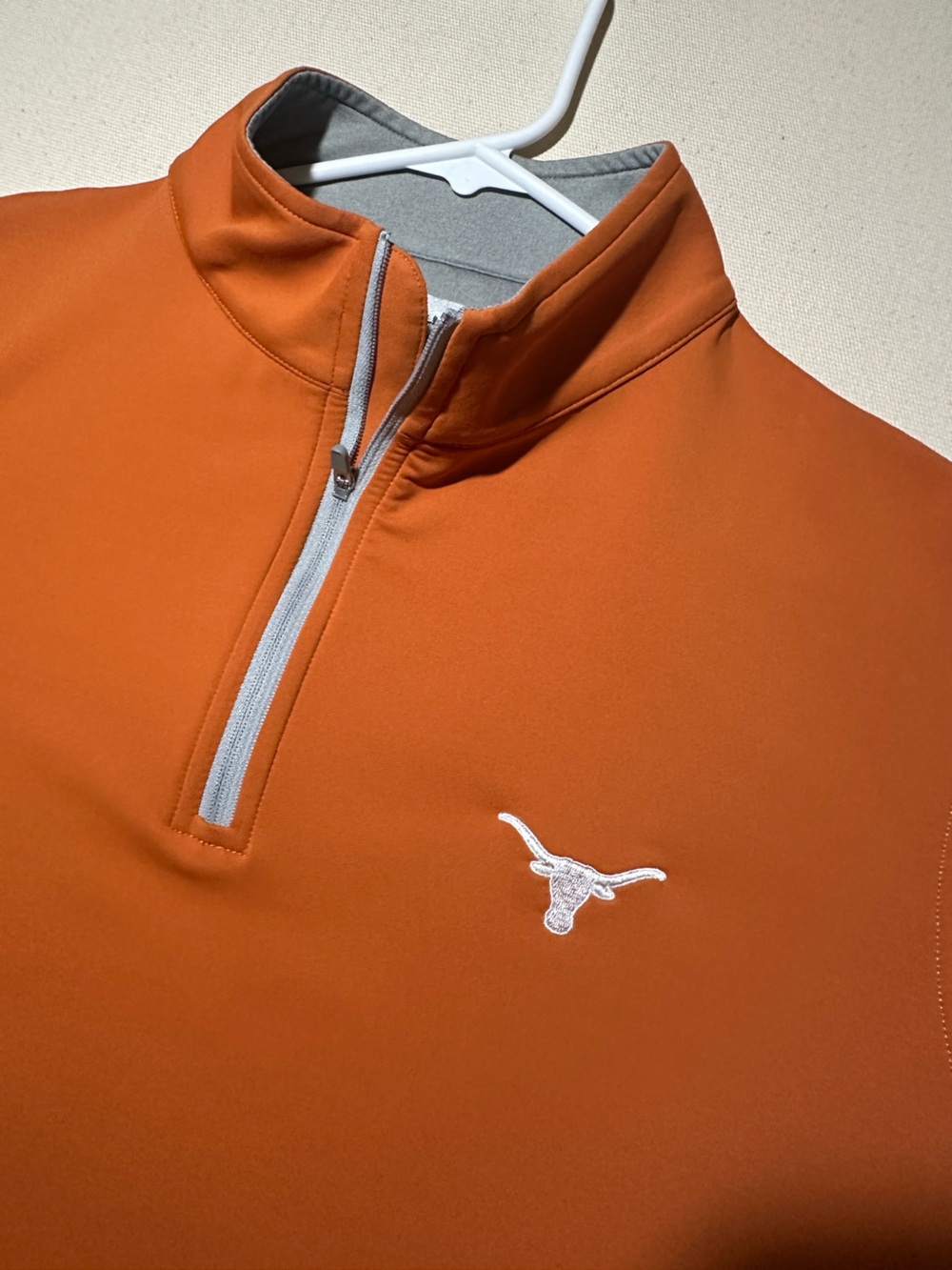 Orange Men's Peter Millar Quarter-Zip x University of Texas Longhorns